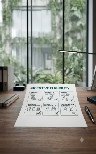 Eligibility rules, applied — AtlasAdapt property resilience