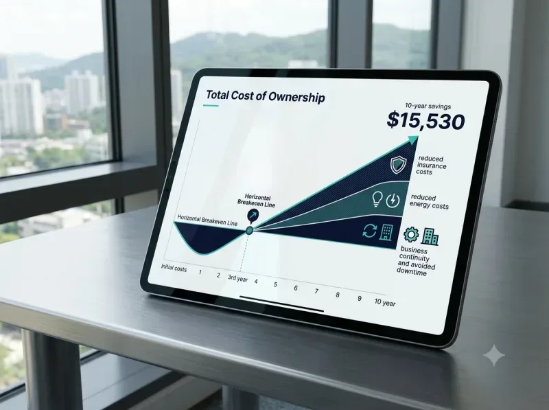 Costs, savings and payback in one view — AtlasAdapt property resilience